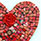 Red Mosaic Heart Shakra